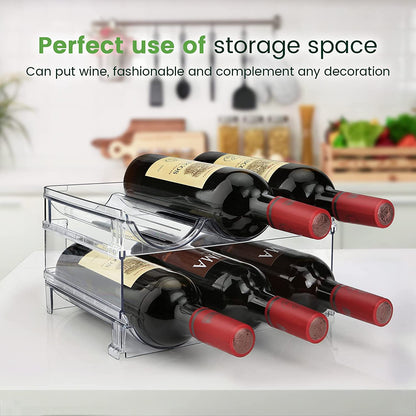 Stackable water bottle organizer, 2-pack