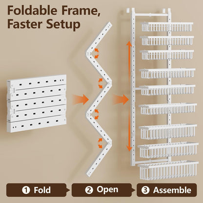 9-Tier Over-the-Door Pantry Organizer, White