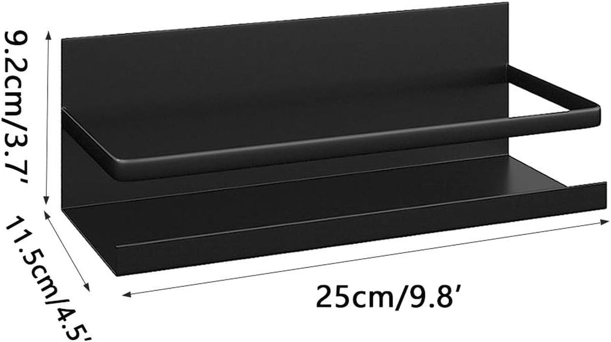 Magnetic spice rack set, 2-pack, black