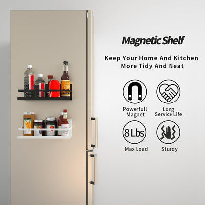 Magnetic spice rack set, 2-pack, black