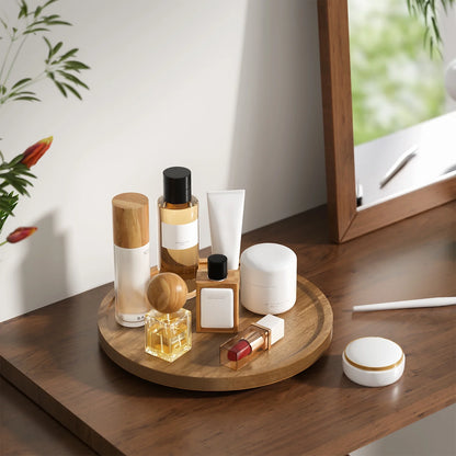 9-Inch Wooden Lazy Susan Turntable