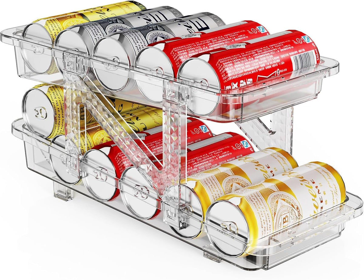 Adjustable Soda Can Dispenser for Fridge