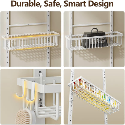 9-Tier Over-the-Door Pantry Organizer, White