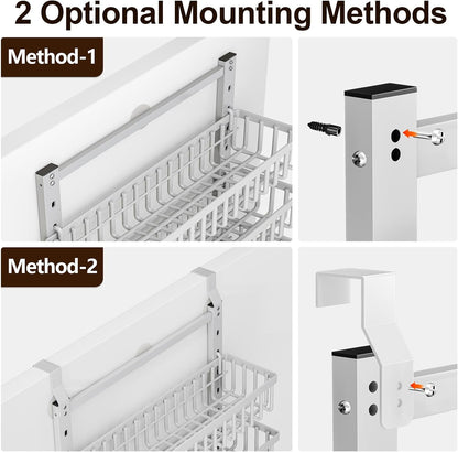 9-Tier Over-the-Door Pantry Organizer, White