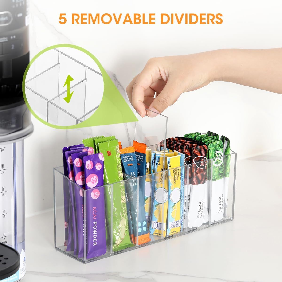 Drink Packet Organizer, Wall or Fridge Mount
