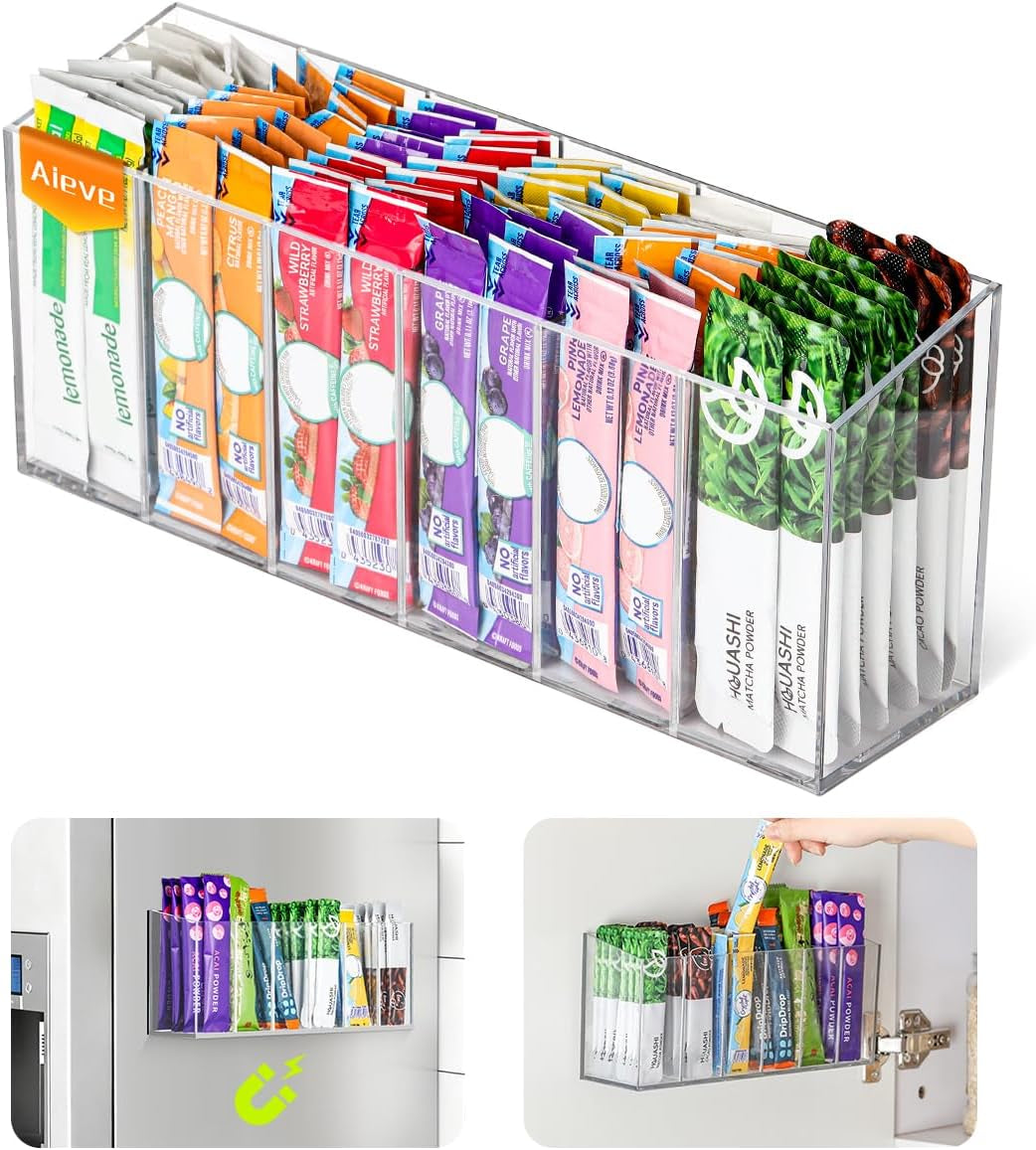 Drink Packet Organizer, Wall or Fridge Mount