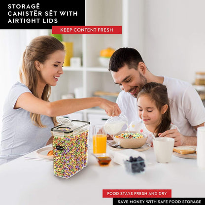 4-piece airtight cereal container set