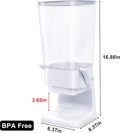 2-pack cereal dispenser, 5.5 qt, white