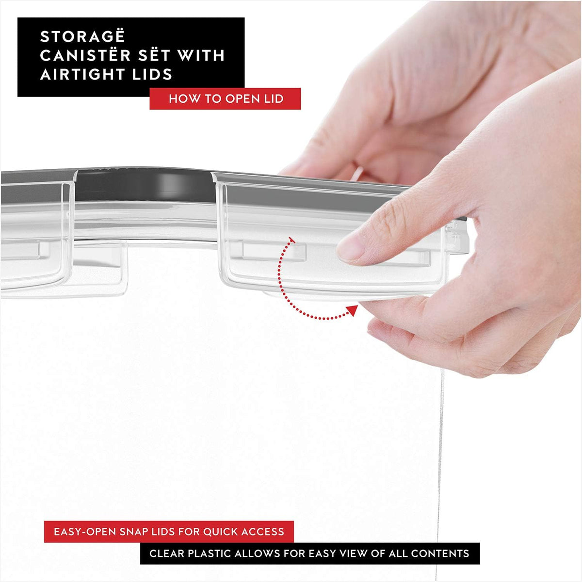 4-piece airtight cereal container set