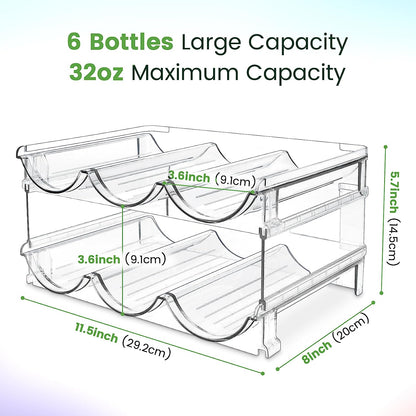 Stackable water bottle organizer, 2-pack
