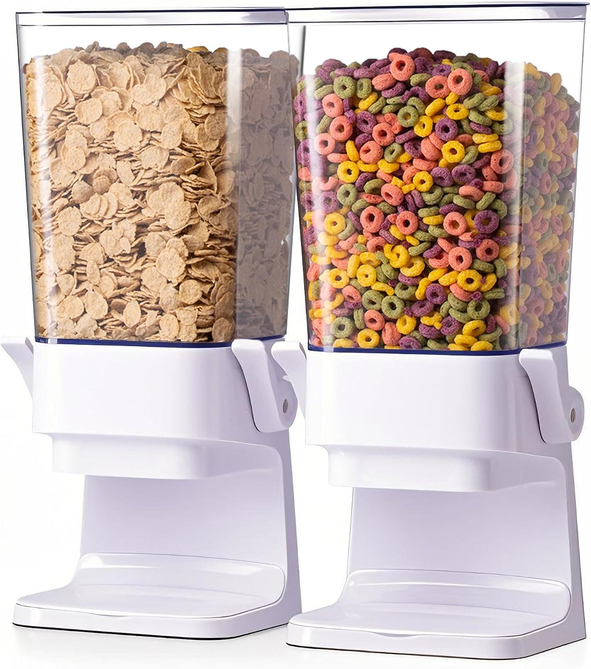 2-pack cereal dispenser, 5.5 qt, white