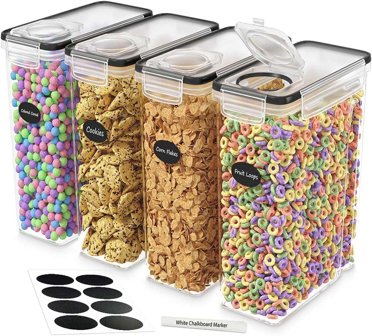 4-piece airtight cereal container set