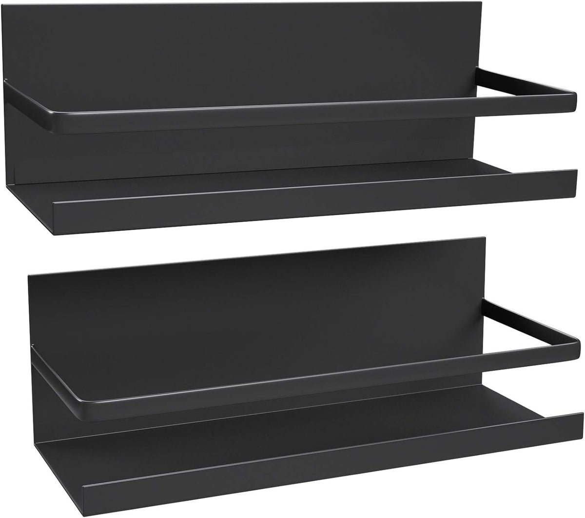 Magnetic spice rack set, 2-pack, black