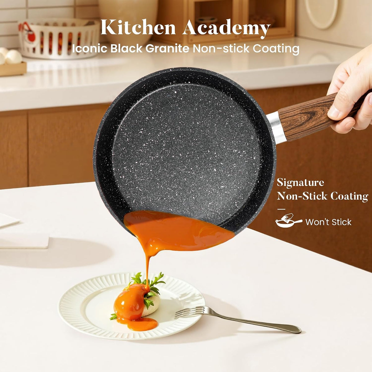 Ultimate 17-Piece Nonstick Induction Cookware Set - Granite Pots & Pans for Effortless Cooking