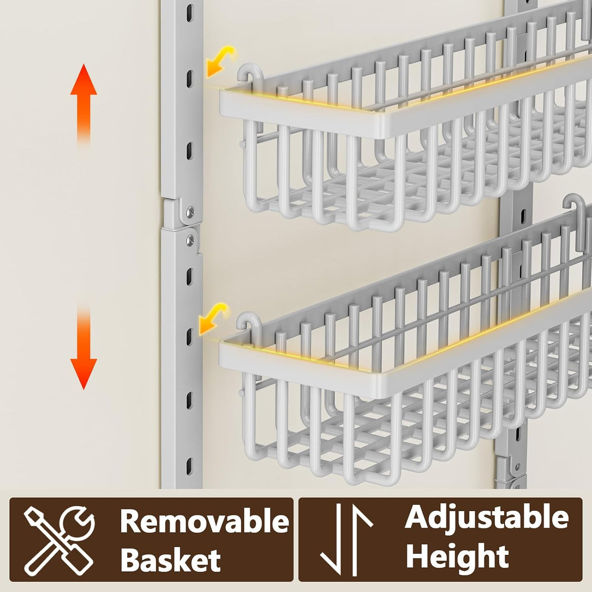 9-Tier Over-the-Door Pantry Organizer, White