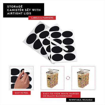 4-piece airtight cereal container set