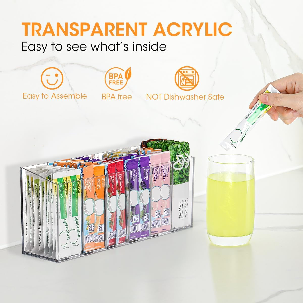 Drink Packet Organizer, Wall or Fridge Mount