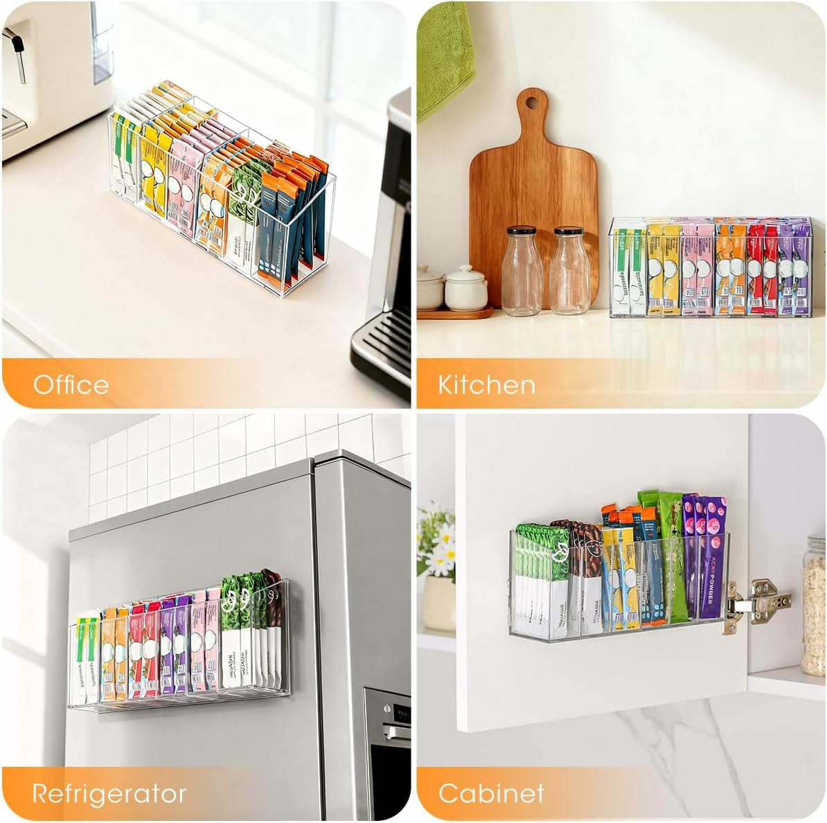 Drink Packet Organizer, Wall or Fridge Mount