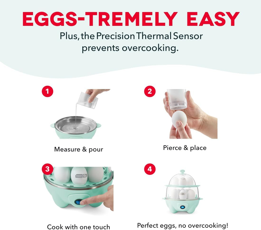 Electric egg cooker with poaching tray, black