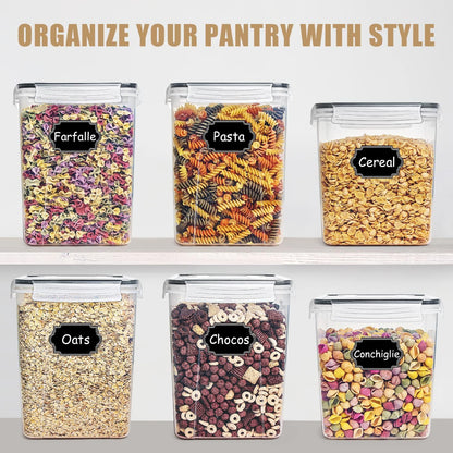 4-piece airtight flour storage container set, black